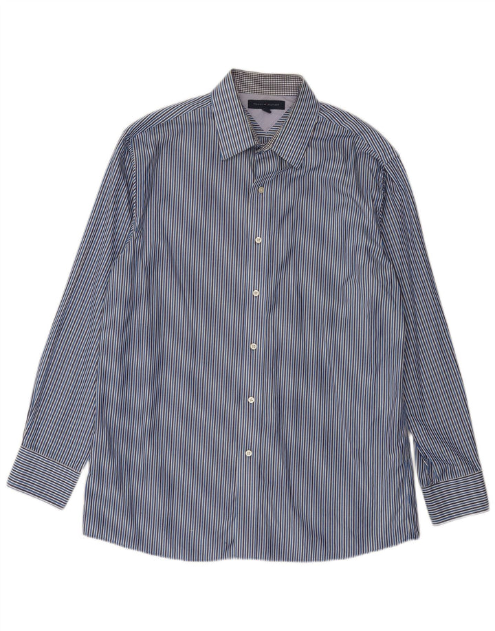 Tommy Hilfiger Chemise Homme Taille 16 Grande Rayure Bleue