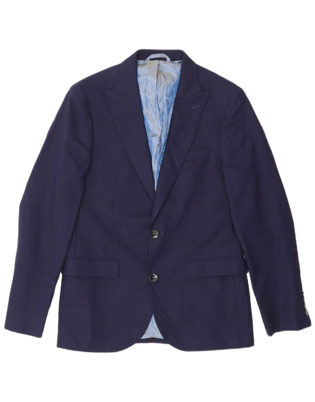 Dkny Veste Blazer Slim Fit à 2 Boutons pour Homme UK 38 Laine Bleu Marine Moyen