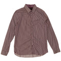 TED BAKER Chemise homme Taille 4 Grand coton à fines rayures violet