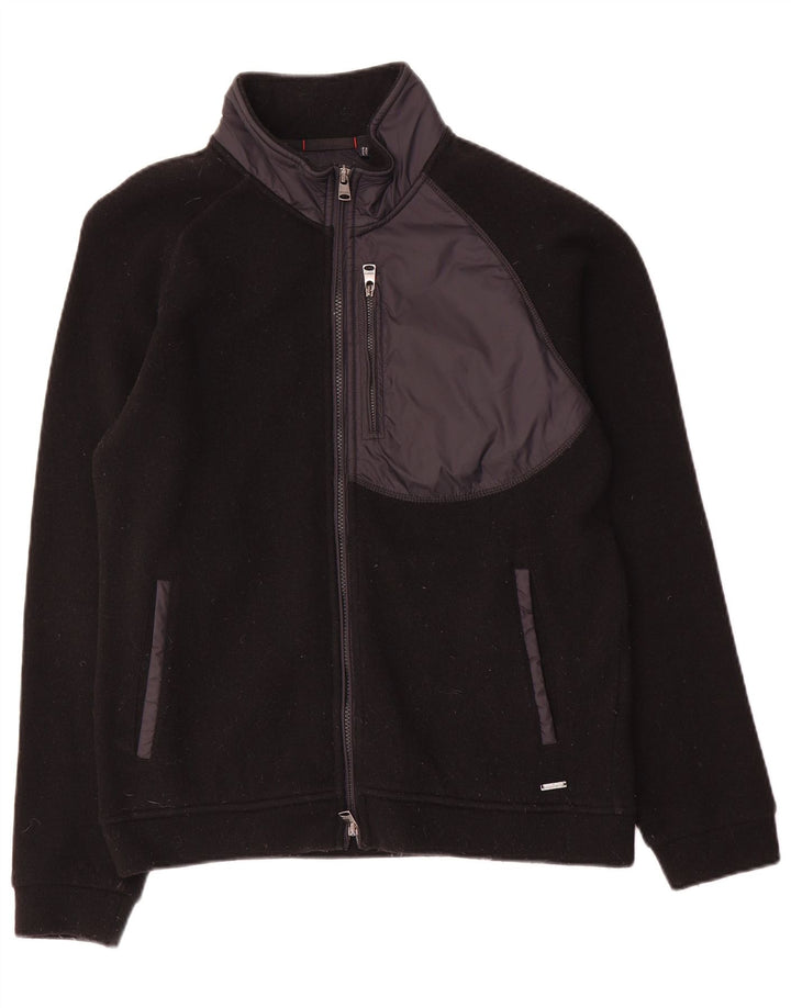 Woolrich Homme Cardigan Pull Petit Noir Colorblock Laine