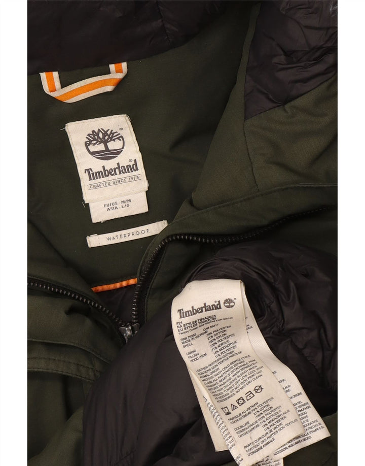 Timberland Veste Parka À Capuche Femme UK 14 Polyester Vert Moyen