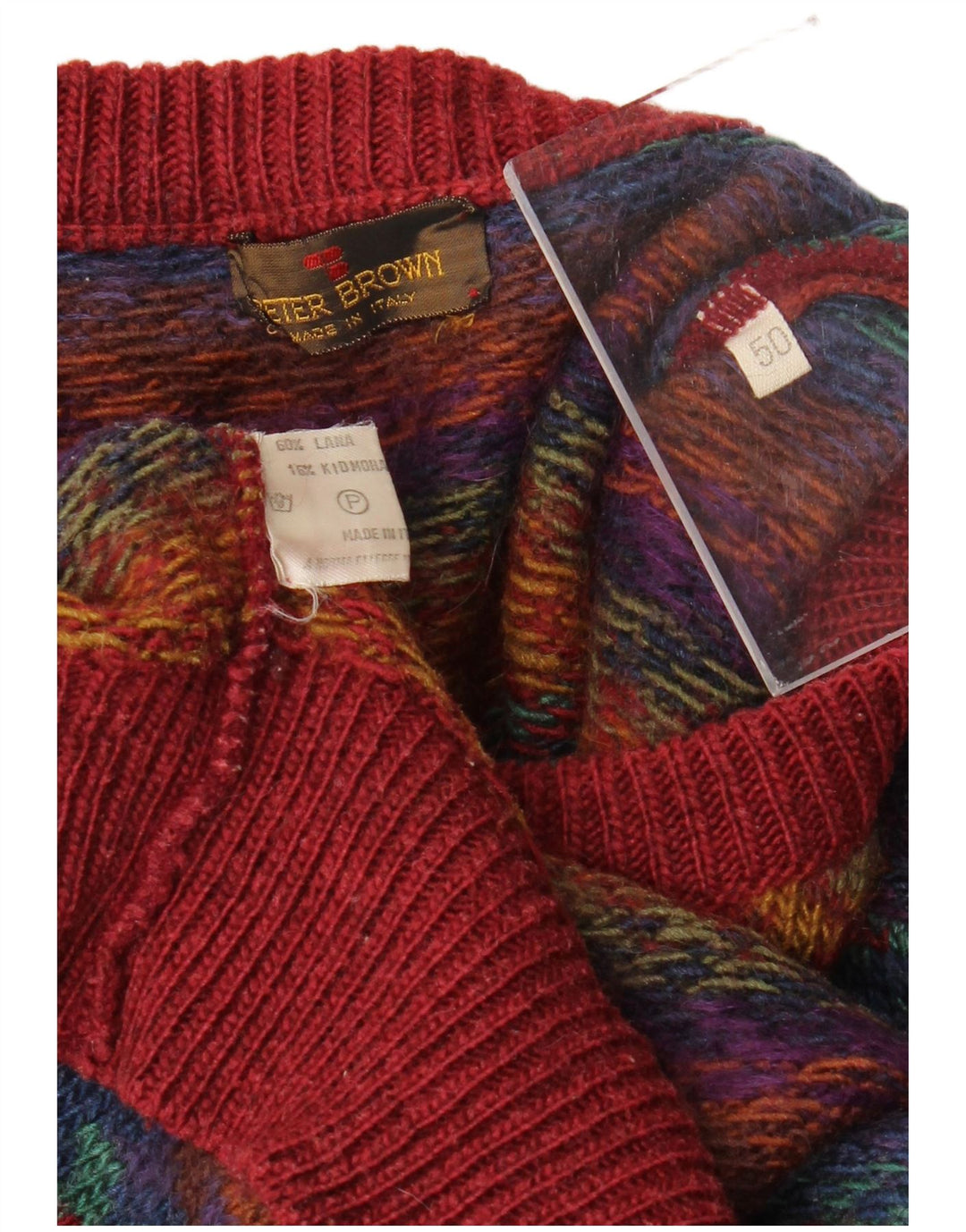 PETER BROWN Pull col rond homme IT 50 Medium multicolore