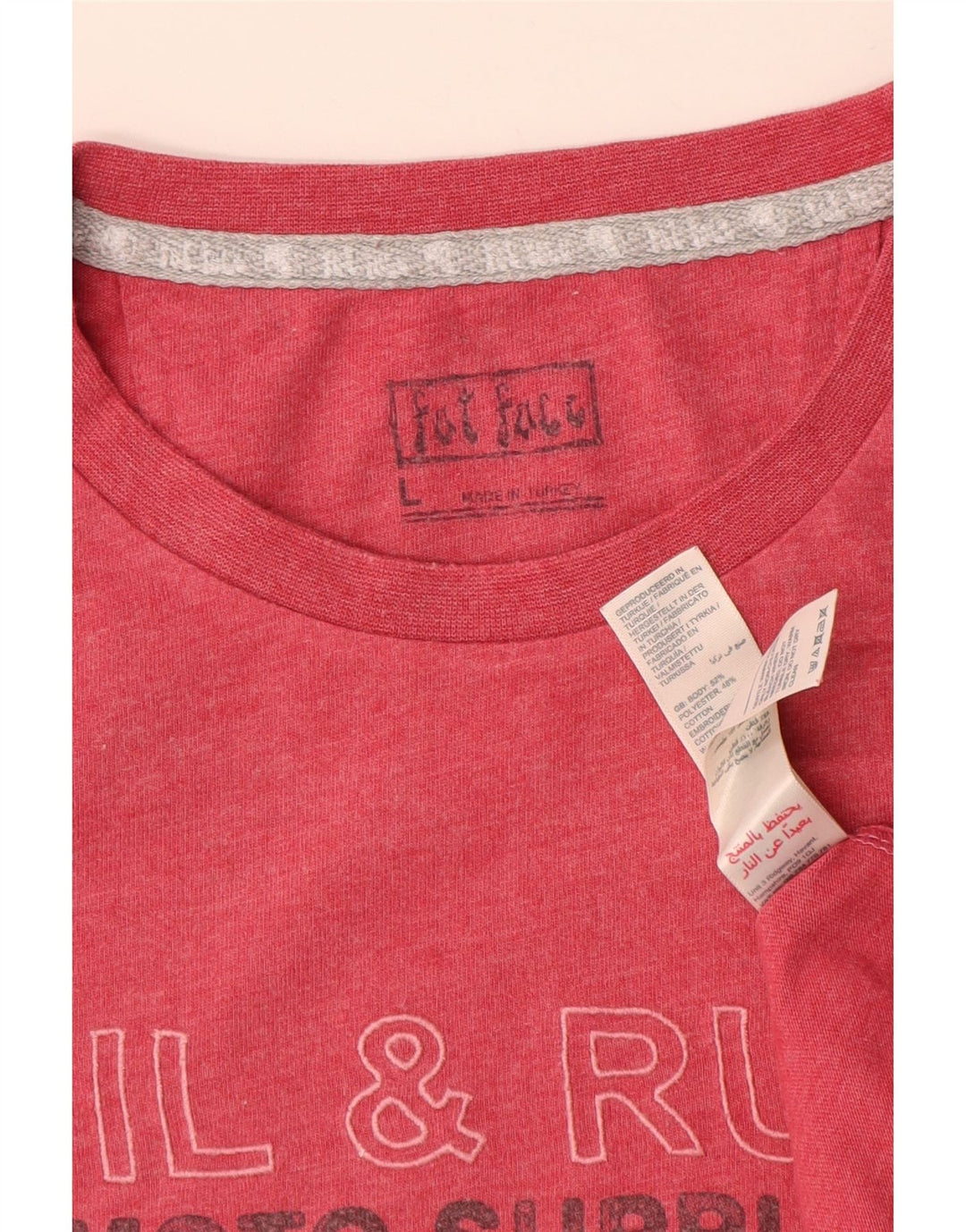 FAT FACE T-Shirt Graphique Homme Grand Rouge Coton