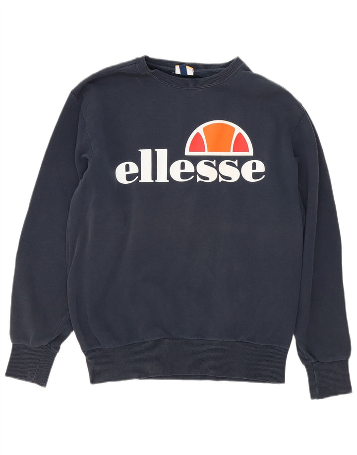 Ellesse Sweat-shirt graphique pour homme en coton bleu marine Taille L