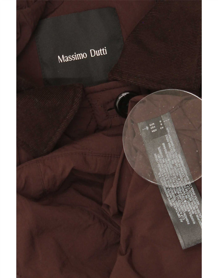 Massimo Dutti Veste matelassée surdimensionnée pour femme UK 10 Petit Marron Polyester