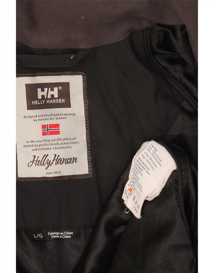 HELLY HANSEN Manteau coupe-vent à capuche pour femme UK 16 Large Noir Polyamide