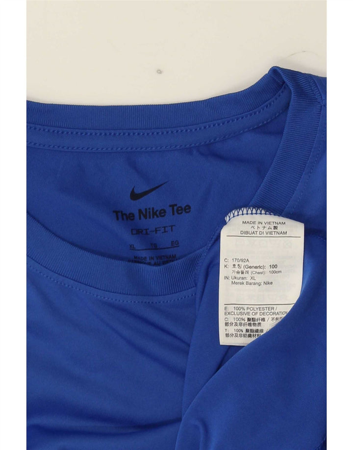 Nike Hommes Dri Fit T-Shirt Haut XL Bleu Polyester
