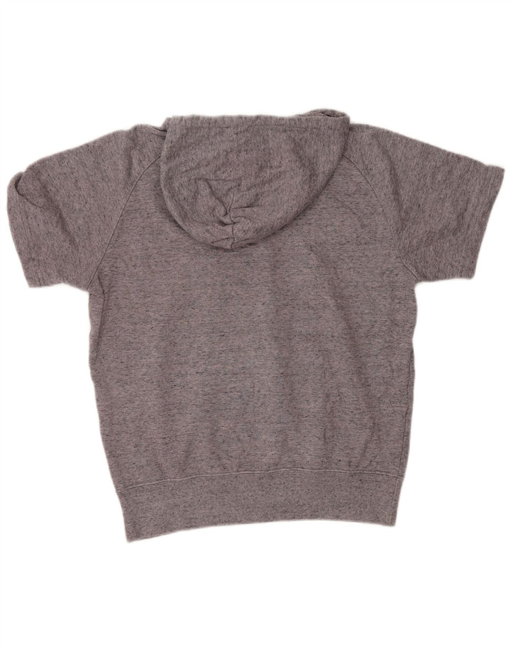 Champion Pull à capuche graphique surdimensionné pour femme UK 10 Petit Gris Moucheté