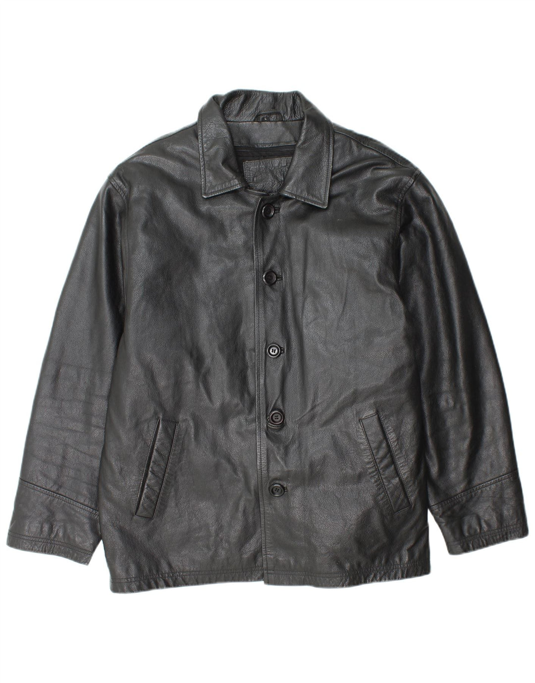 IRONSIDES Veste en cuir pour homme UK 40 Grand cuir noir