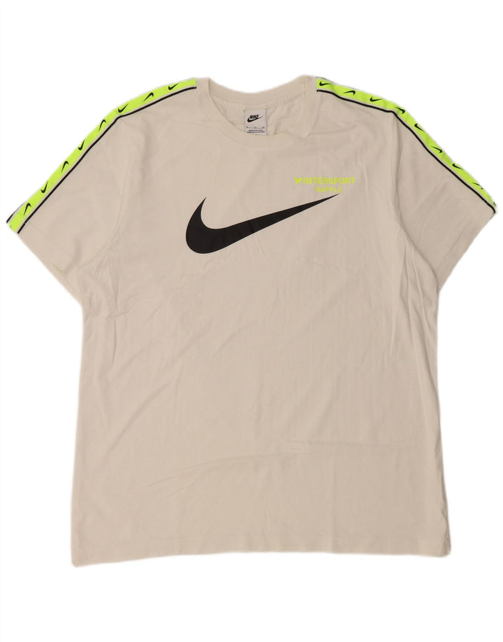 Nike T-shirt graphique pour homme XL Blanc Colorblock