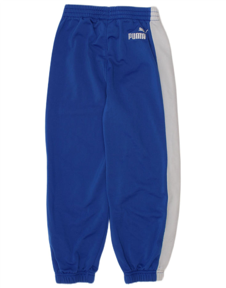 PUMA Boys Tracksuit Trousers Joggers 3-4 Years  Blue Colourblock Polyester