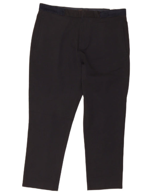 Zara Pantalon court homme EU 42 Large W32 L25 Noir Polyester