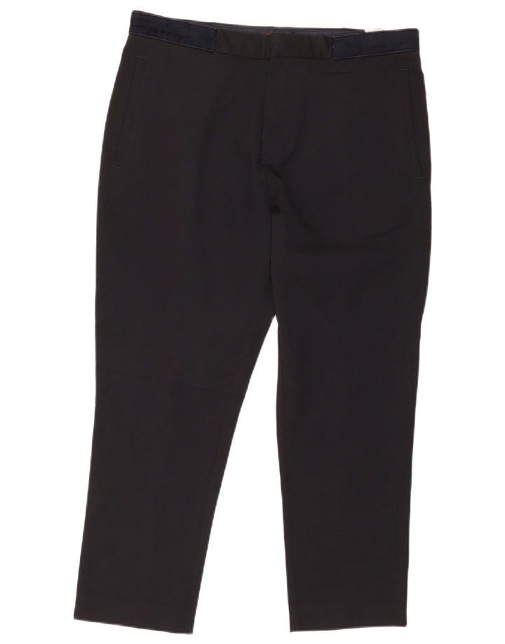Zara Pantalon court homme EU 42 Large W32 L25 Noir Polyester