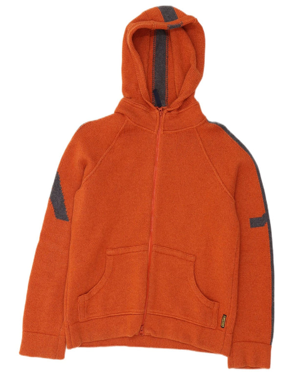 Armani Jeans Cardigan à capuche pour homme en laine color block orange moyen