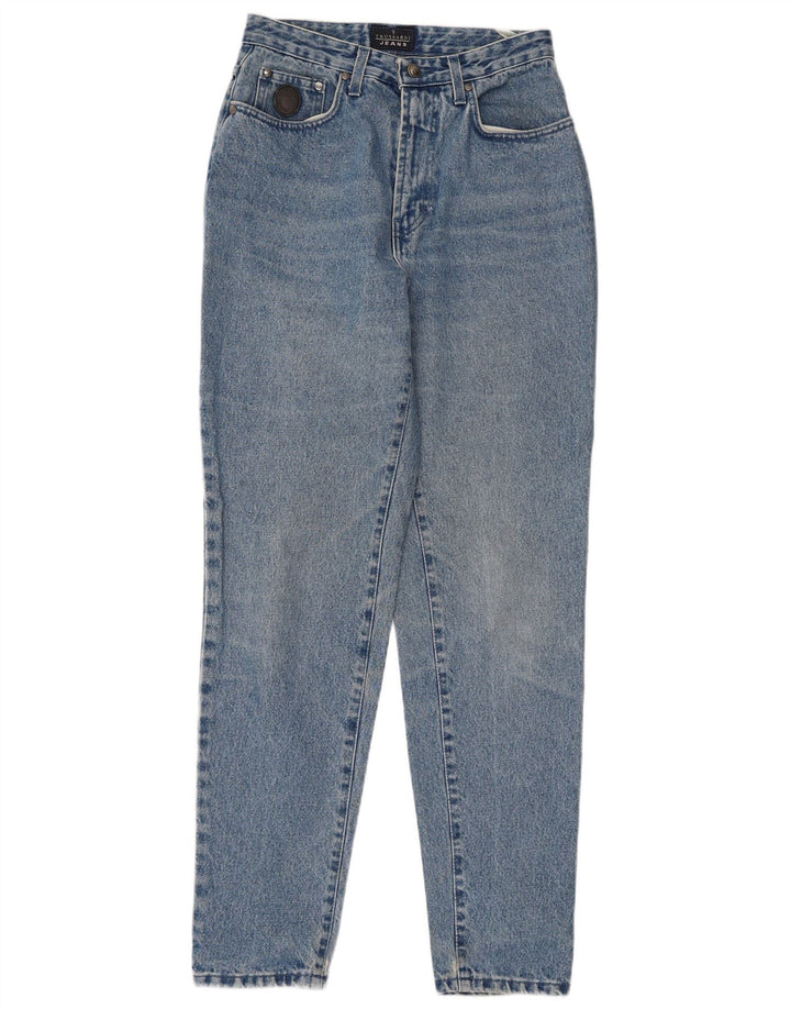 TRUSSARDI Jean Fuselé Femme IT 44 Medium W30 L31 Bleu Coton