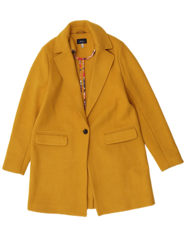 Joules Manteau Femme UK 10 Petit Jaune Polyester Classique