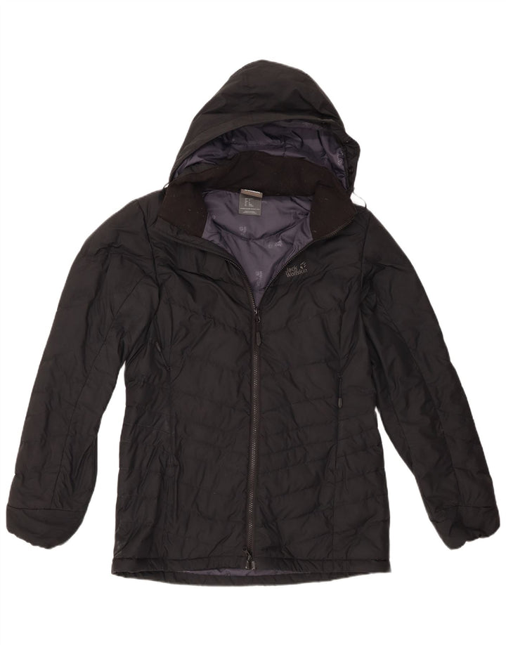 Jack Wolfskin Veste matelassée à capuche surdimensionnée pour femme IT 36 XS Noir