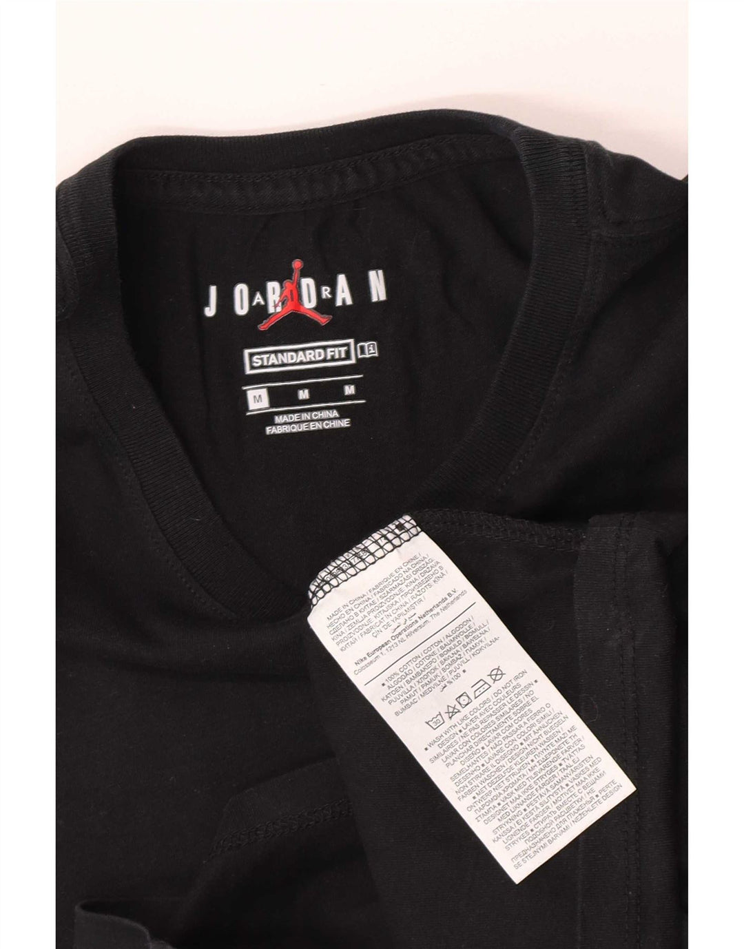 Jordan T-shirt coupe standard pour homme en coton noir moyen