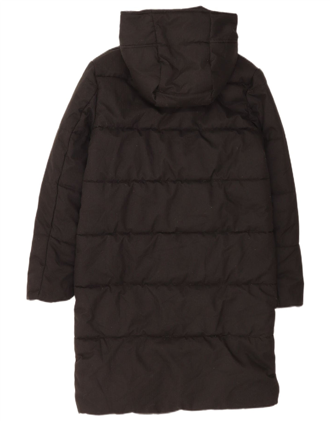Crew Clothing Manteau rembourré à capuche pour femme UK 8 Small Noir Polyester