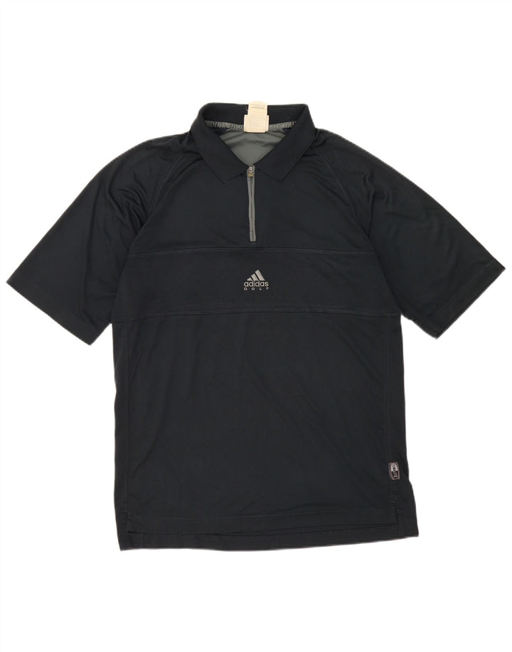 Adidas Polo Climalite pour homme UK 40/42 Bleu marine moyen Polyester