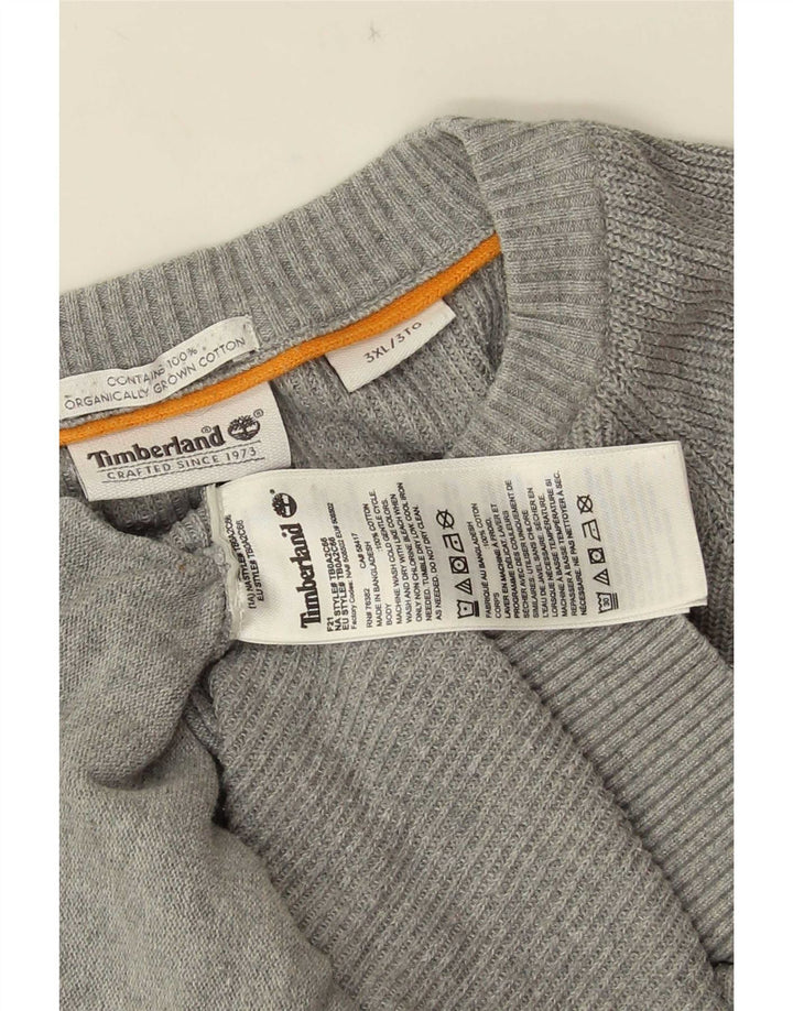 Timberland Pull Cardigan Homme 3XL Gris Coton