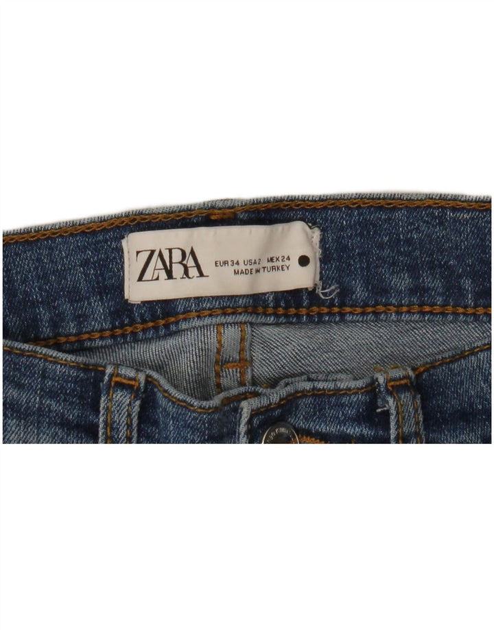 Jean Bootcut Femme ZARA EU 34 2XS W24 L26 Bleu