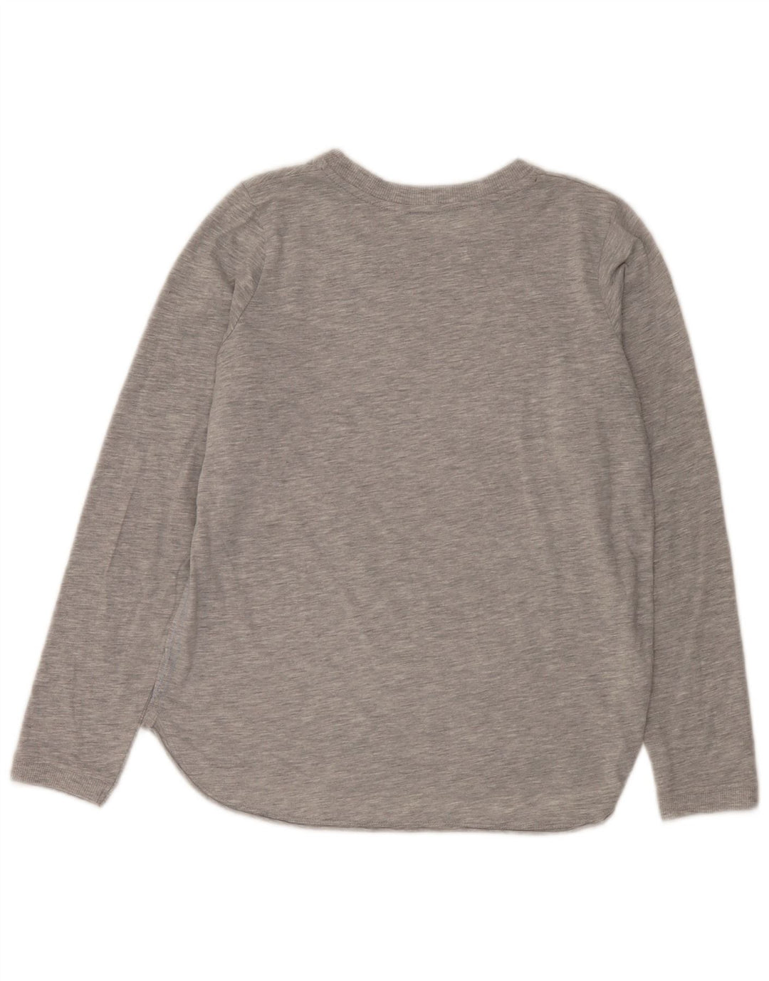 vintage Femme Top Manches Longues UK 12 Gris Moyen Moucheté