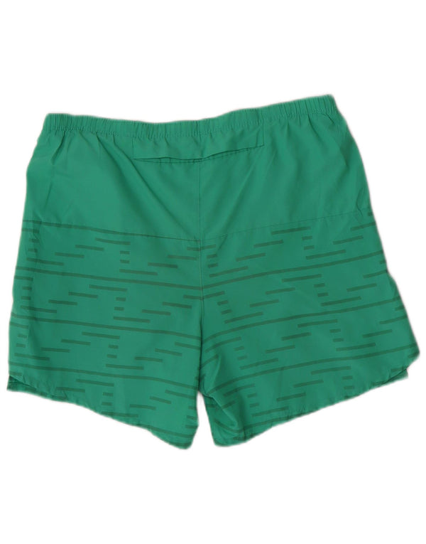 Nike Short de sport Dri Fit pour homme Petit polyester rayé vert