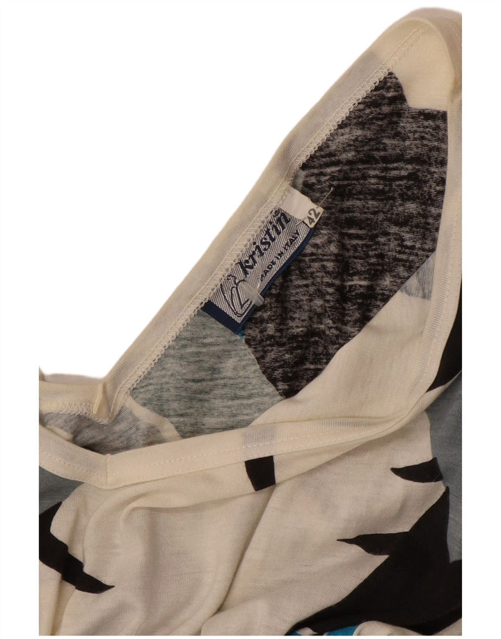 Robe trapèze à motif abstrait vintage pour femmes IT 42 moyen multicolore