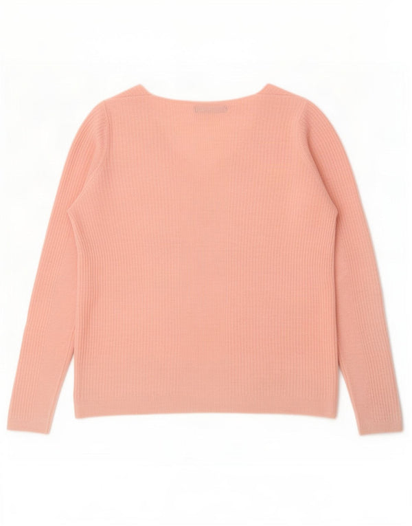 Marks & Spencer Pull col V pour femme UK 14 Grand Acrylique Rose