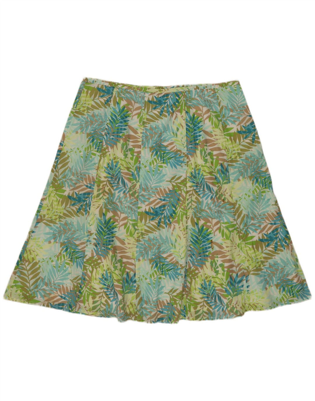 EDDIE BAUER Jupe trapèze pour femme US 12 Large W32 Floral multicolore