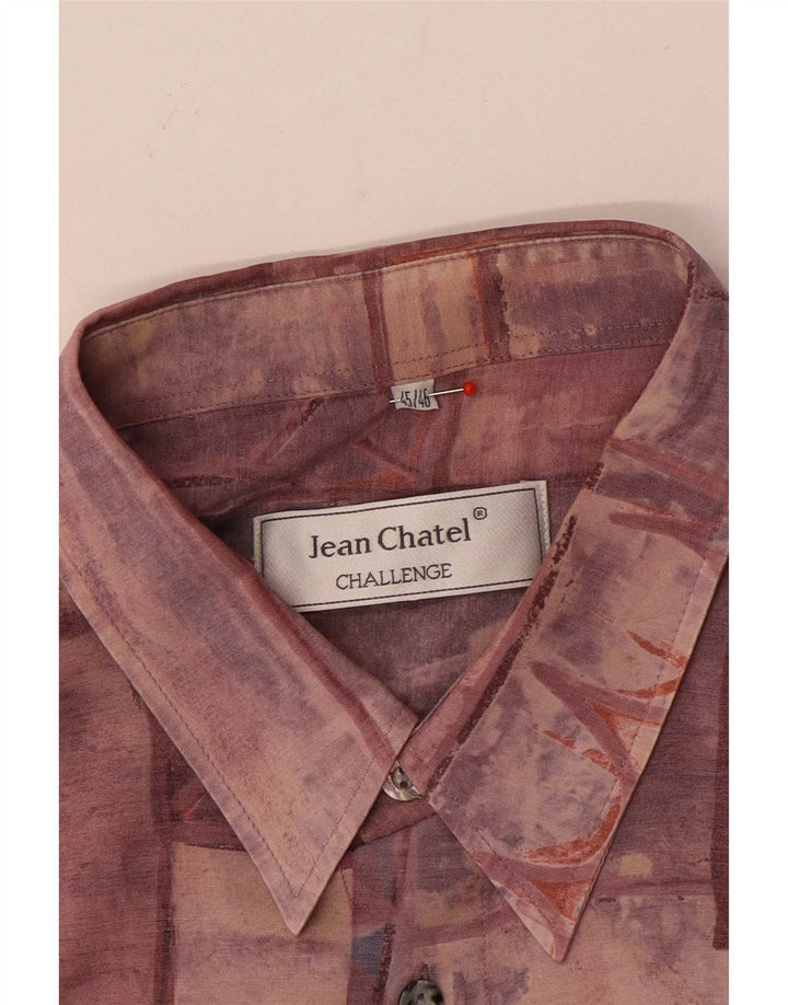 Jean chatel Chemise Homme Taille 45/46 XL Bordeaux Patchwork