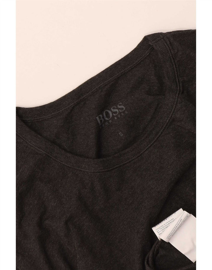 Hugo Boss Homme T-Shirt Top Petit Gris Coton