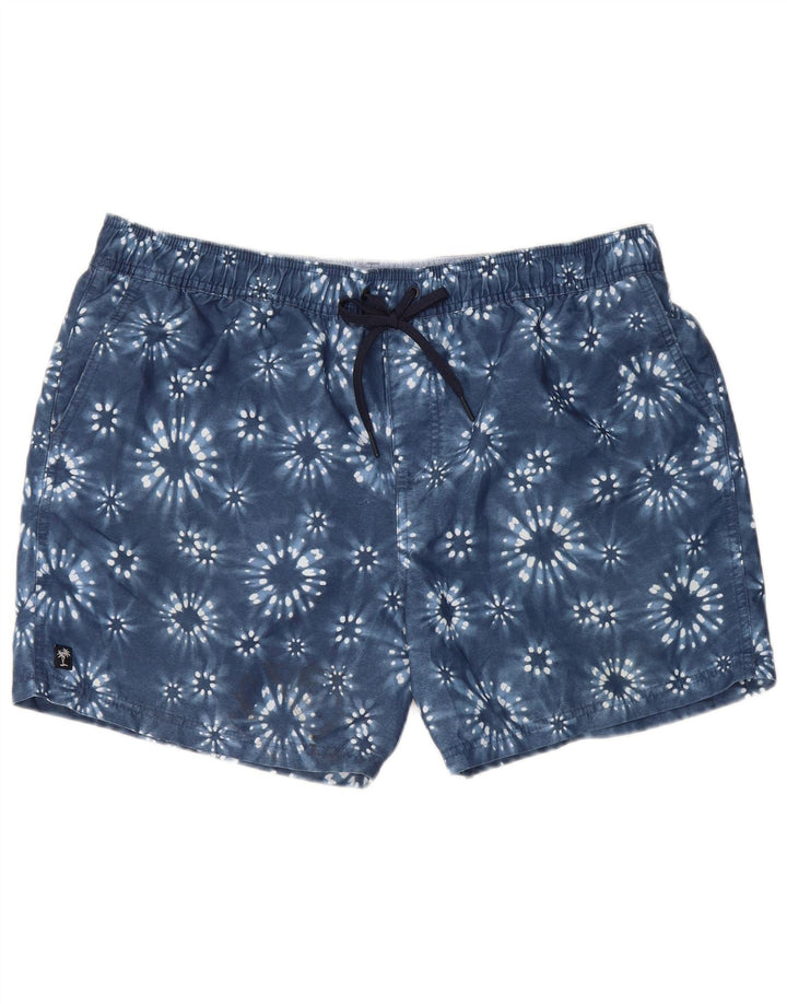 Marks & Spencer Short de bain pour homme XL Bleu Tie Dye Polyester