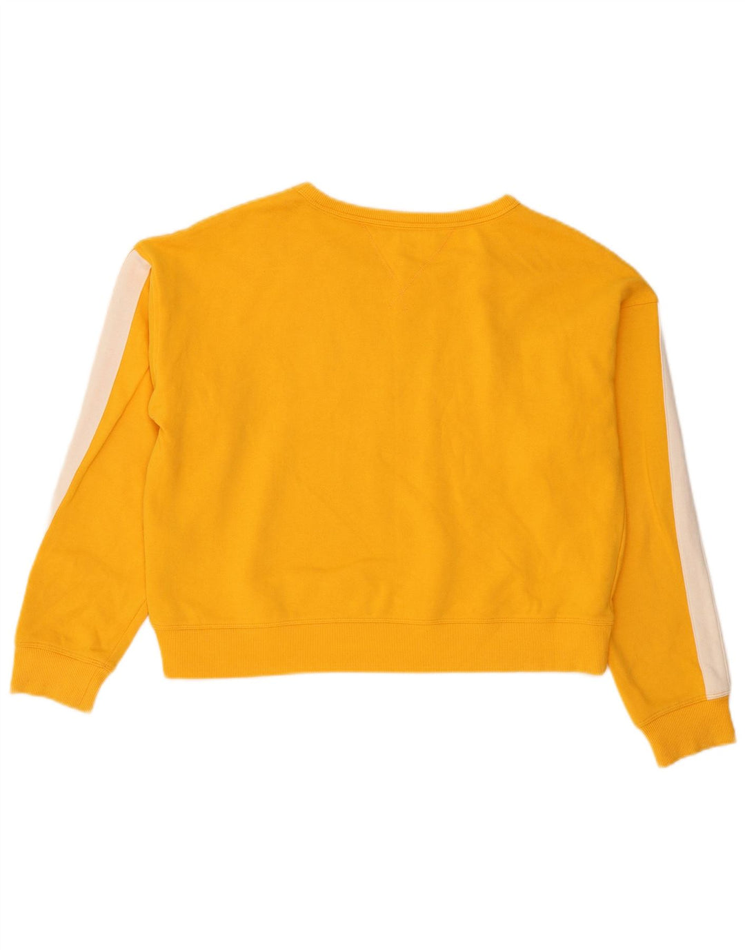 Tommy Hilfiger Sweat-shirt court pour femme UK 14 Jaune moyen