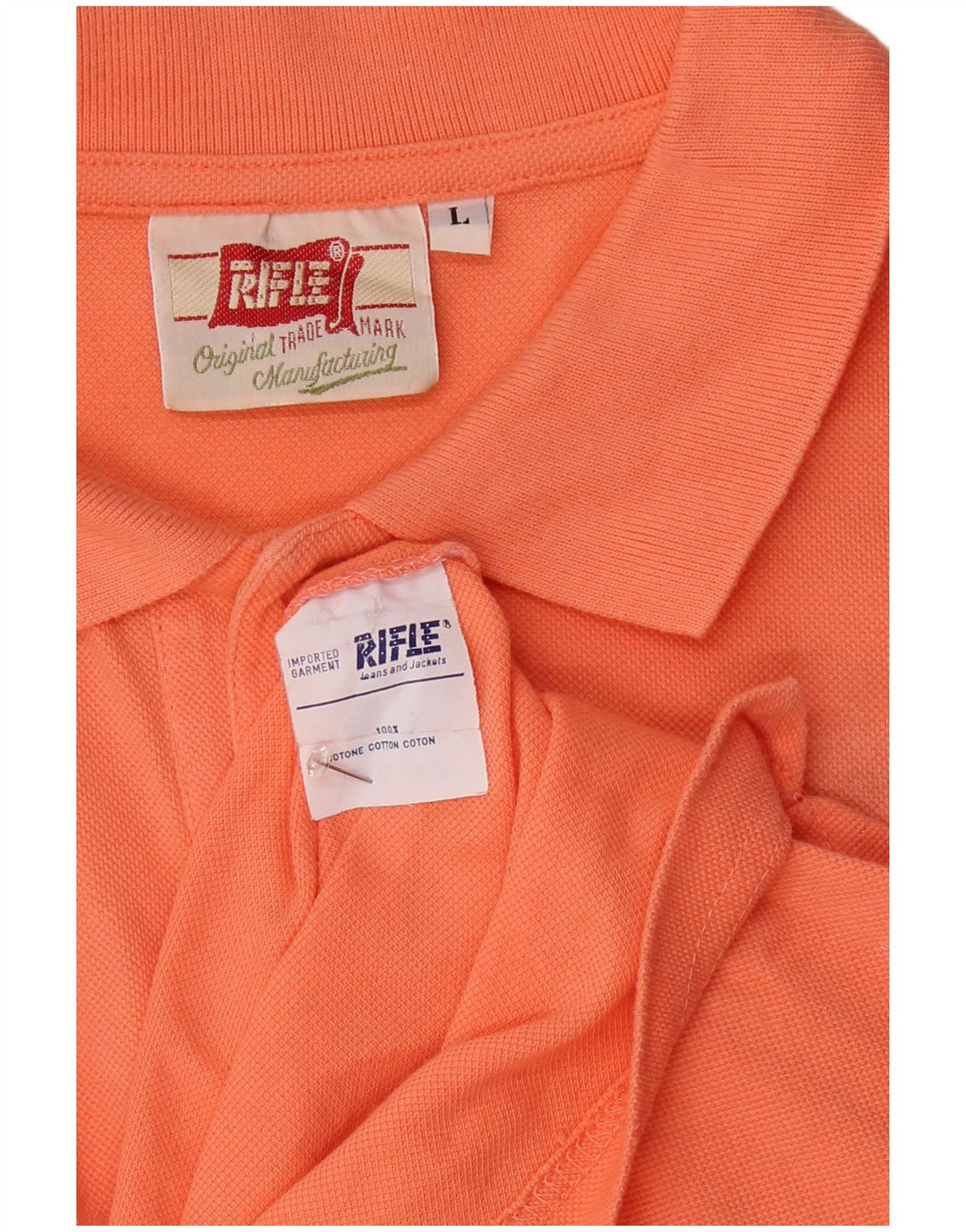 RIFLE Polo Homme Grand Orange Coton
