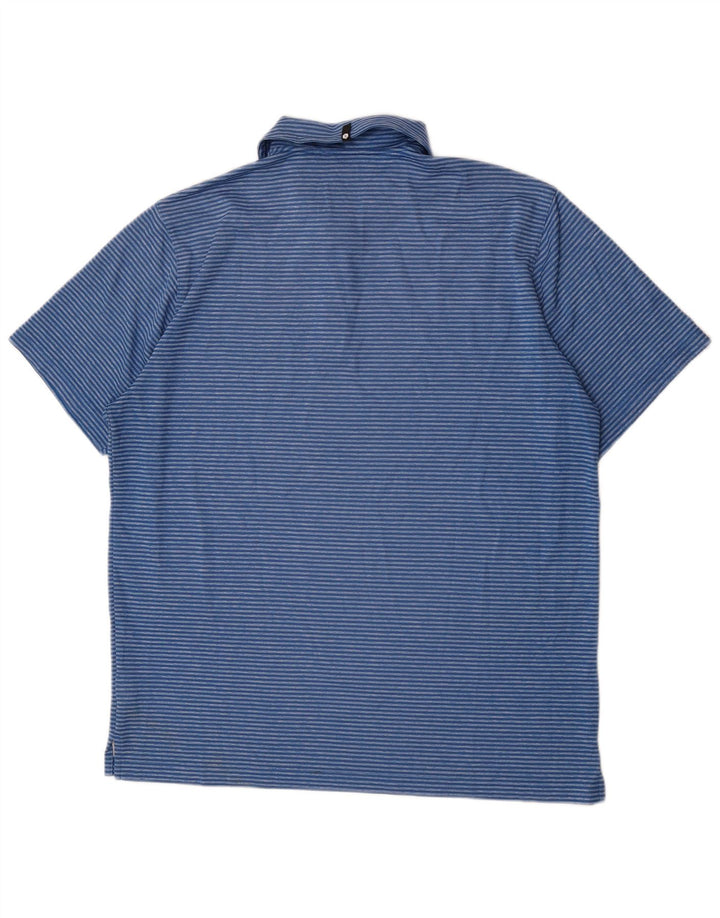 Puma Polo XL Homme Bleu Rayé Polyester