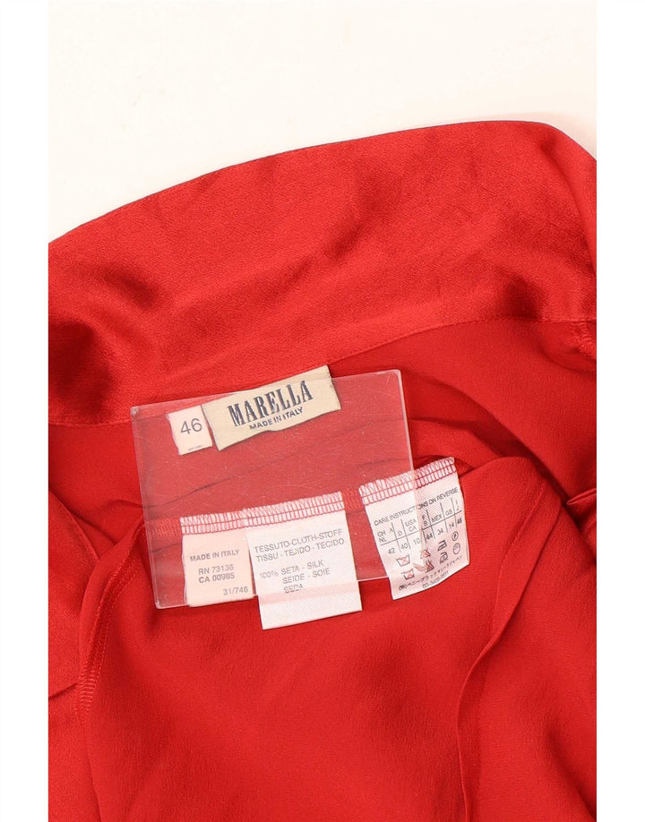 Marella Chemise Chemisier Femme UK 14 Large Rouge