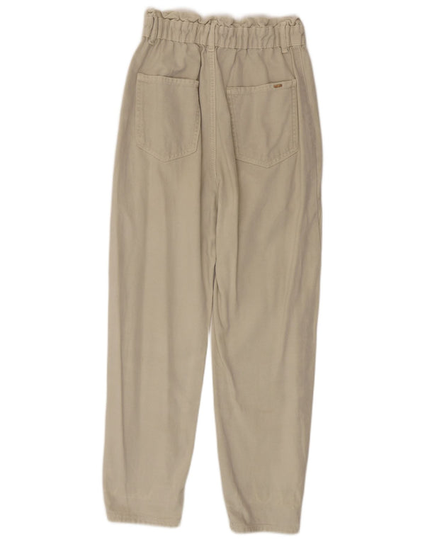 Zara Jean fuselé taille haute pour femme EU 36 XS W26 L26 Coton beige