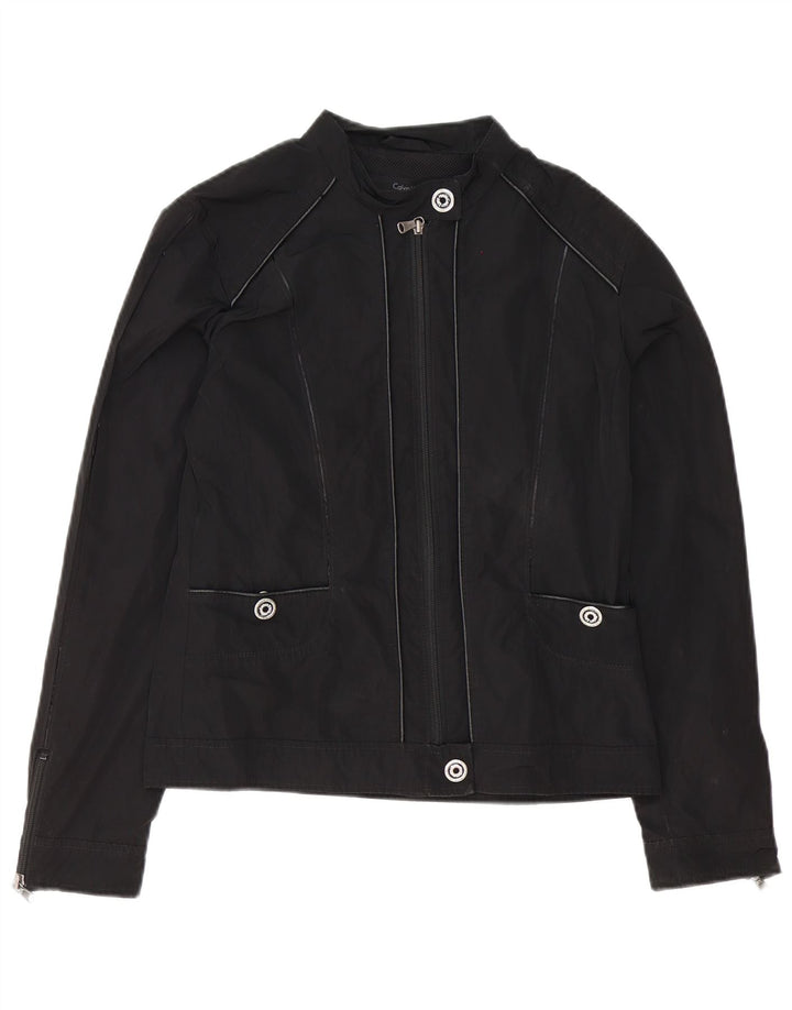 Calvin Klein Jeans Veste Bomber Femme UK 16 Large Noir