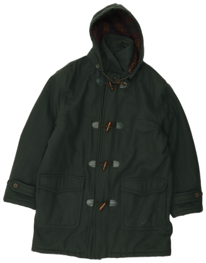 Faciba Duffle Coat à capuche pour homme IT 54 2XL Vert Laine