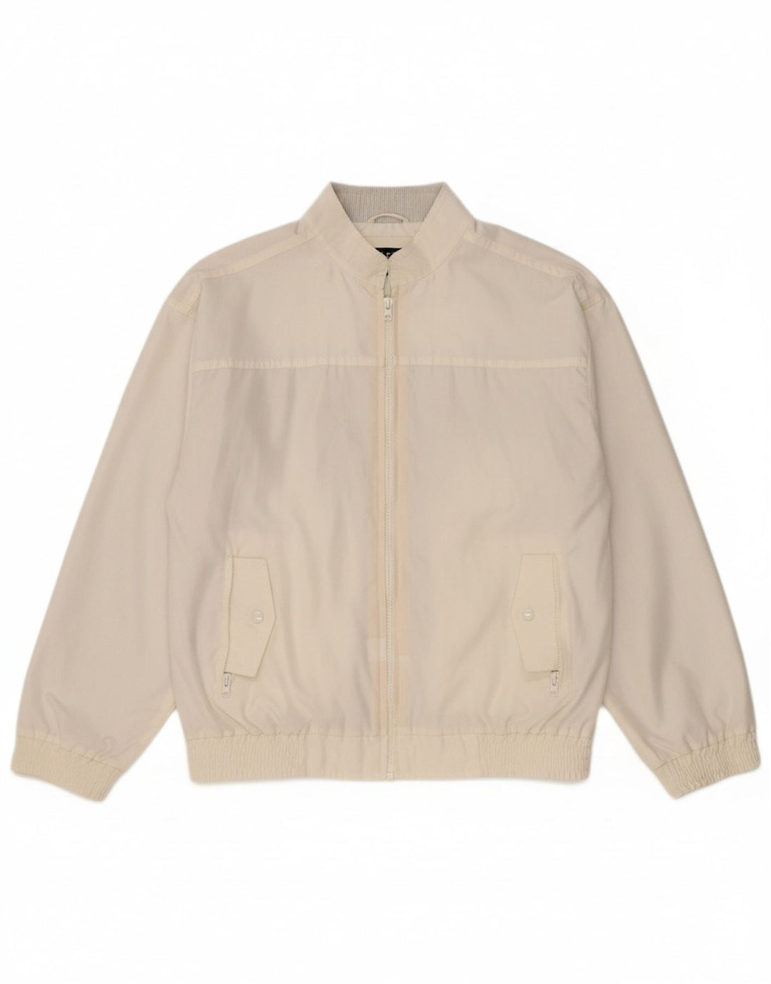 VINTAGE Mens Bomber Jacket IT 50 Large White