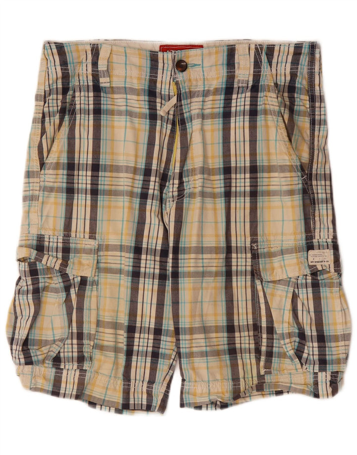 LEVI'S Short Cargo Homme W34 Grand Coton à Carreaux Multicolore