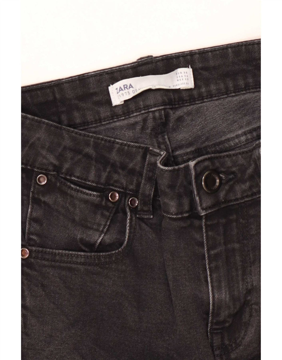 Zara Femme Jean évasé EU 36 XS W26 L26 Noir