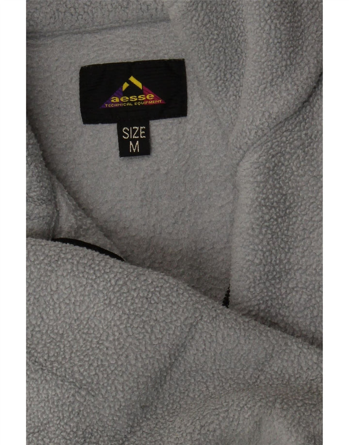 Aesse Pull Polaire Col Zippé Homme Gris Moyen
