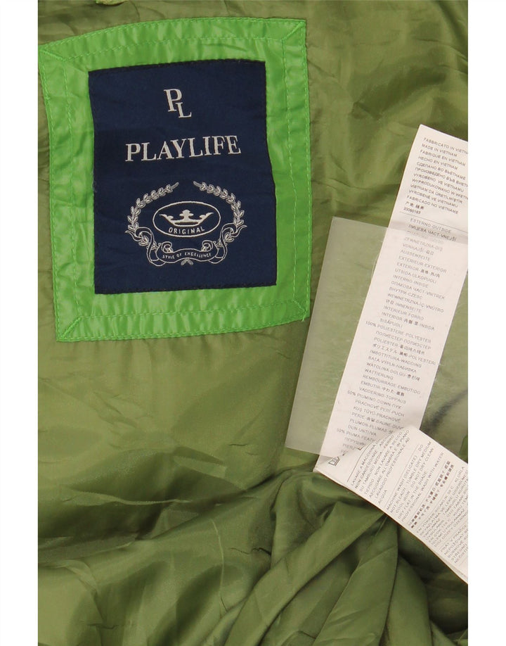 Playlife Veste matelassée pour homme UK 40 Large Vert Polyester