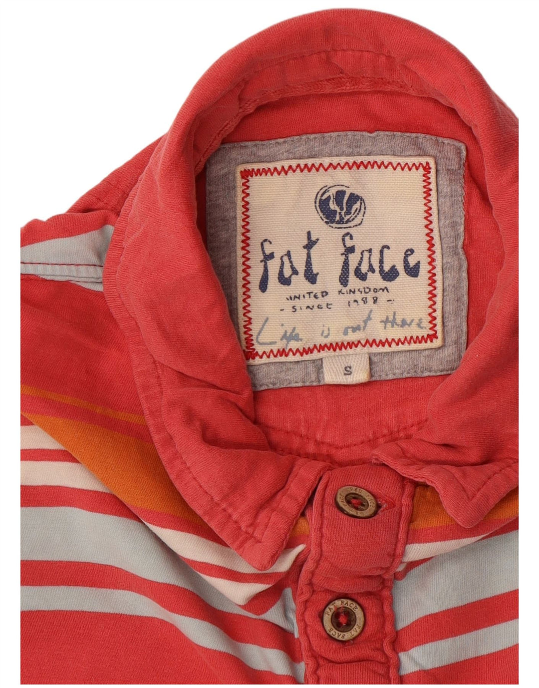 Fat Face Polo Homme Petit Rayé Rouge