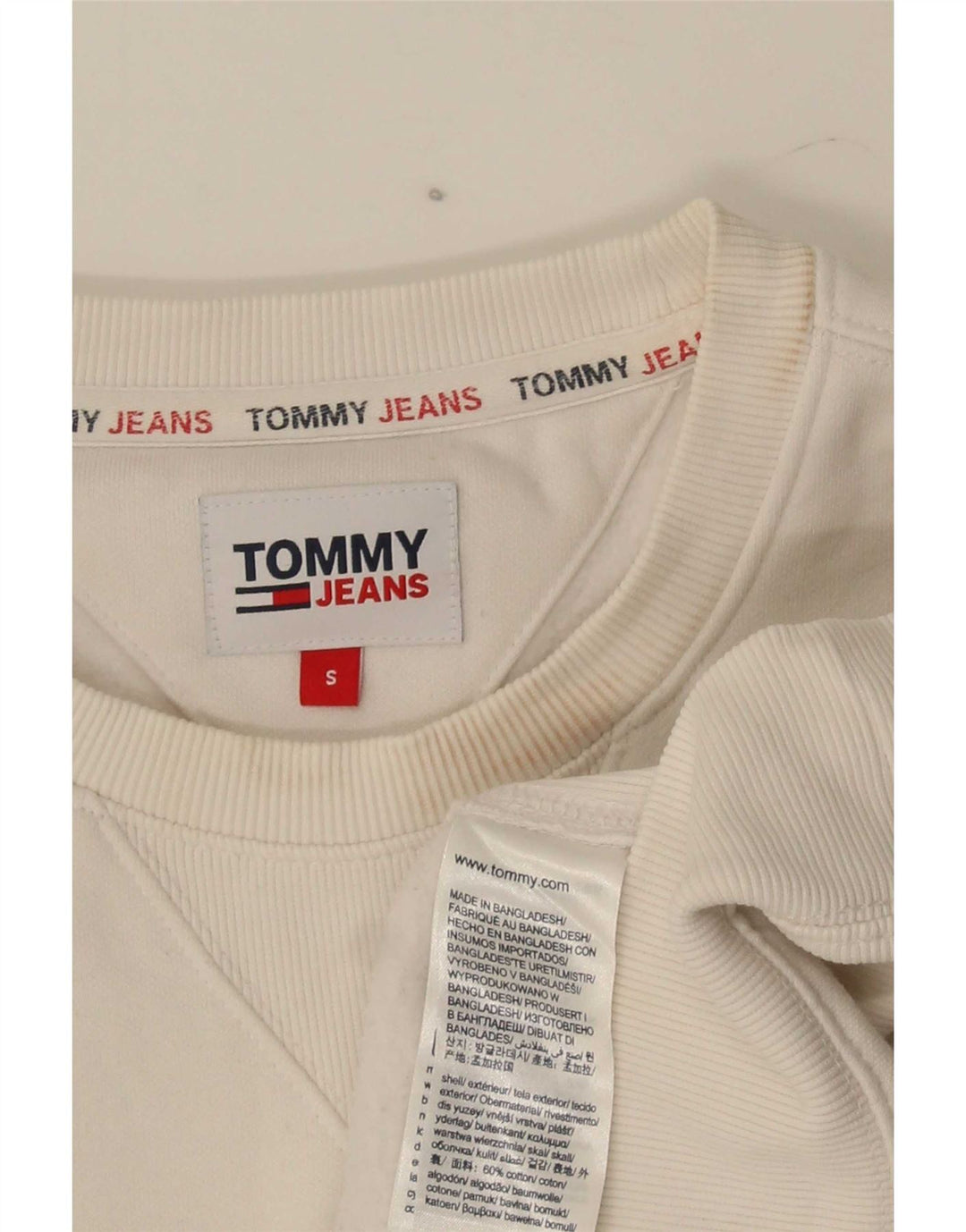 Tommy Hilfiger Sweat-shirt graphique pour homme Petit coton blanc