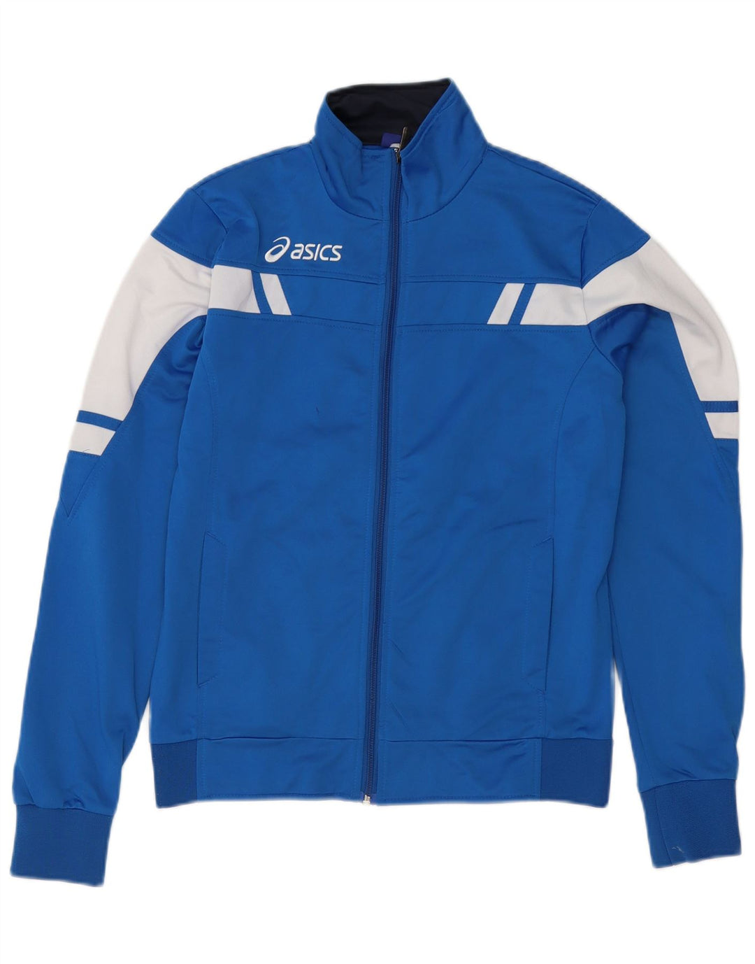 Asics Veste de Survêtement Garçon 13-14 ans Bleu Colorblock Polyester