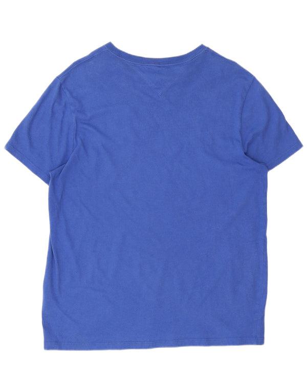 Tommy Hilfiger T-shirt graphique régulier pour hommes, petit coton bleu
